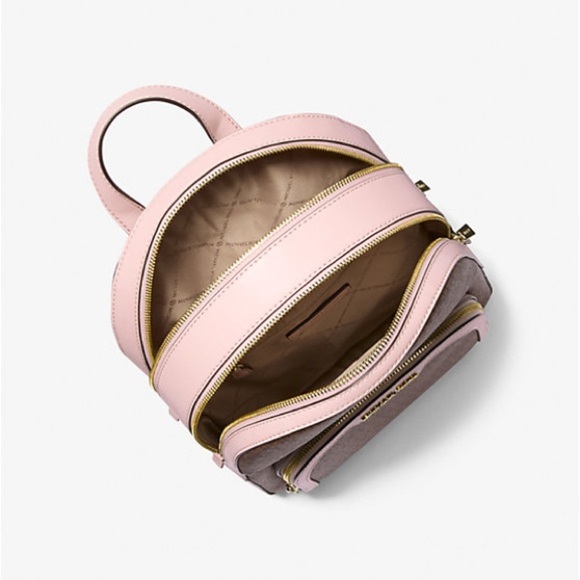 Michael Kors Jaycee Medium Logo Backpack in Powder Blush NWT - Picture 2 of 12